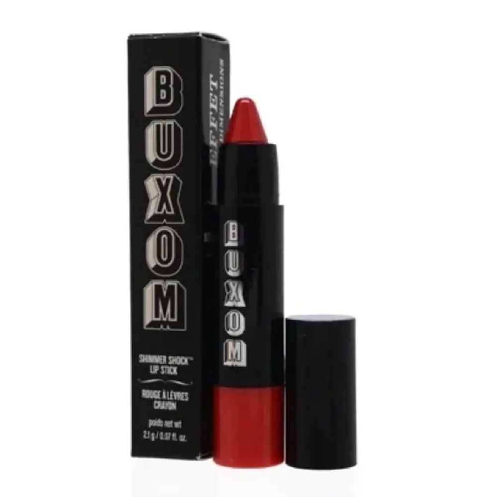 Buxom Shimmer Shock Red Lipstick Fireball 2.1ml NEW IN BOX
